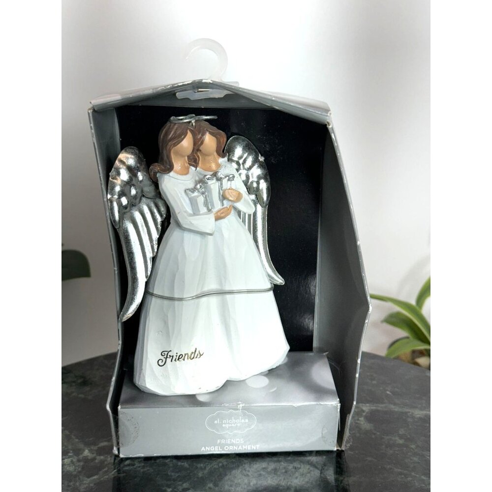 St. Nicholas Square FRIENDS Angel Figurine Ornament Peace & Love